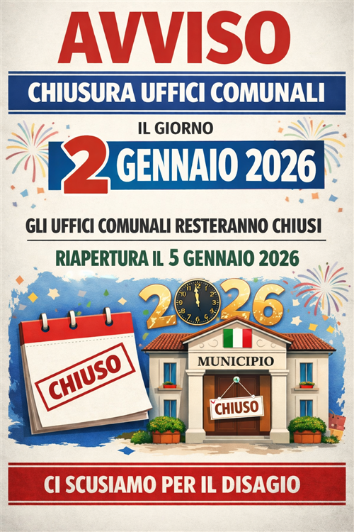 Chiusura UFFICI COMUNALI