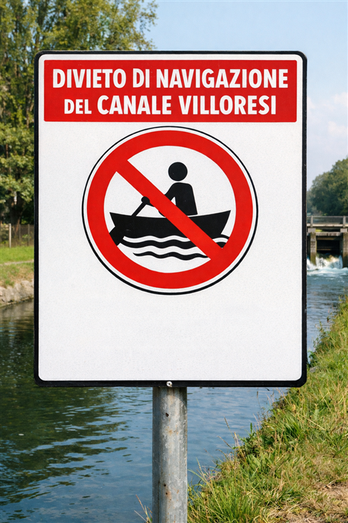 Interdizione alla navigazione del CANALE VILLORESI dal giorno 01.04.2026 al giorno 30.04.2026 e aggiornamento CALENDARIO delle ASCIUTTE