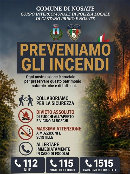 Locandina PREVENZIONE INCENDI